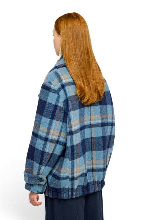 Cappotto doppiopetto Semicouture Lizzy in lana con motivo a quadri - 2