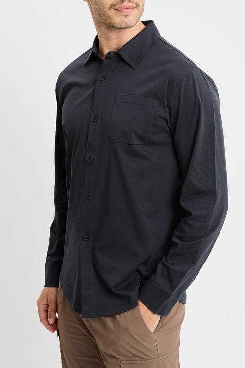 Camicia a manica lunga People Of Shibuya in jersey mercerizzato