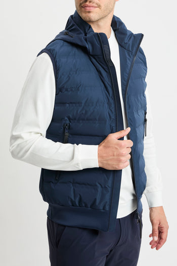 Gilet People Of Shibuya in bimateriale con cappuccio - 3
