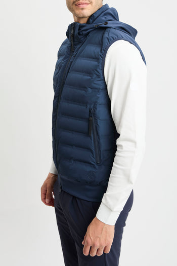Gilet People Of Shibuya in bimateriale con cappuccio - 5