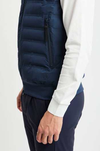 Gilet People Of Shibuya in bimateriale con cappuccio - 6