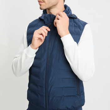Gilet People Of Shibuya in bimateriale con cappuccio - 9