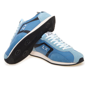 Sneaker SUN68 Easy Runner in camoscio e tessuto - 4