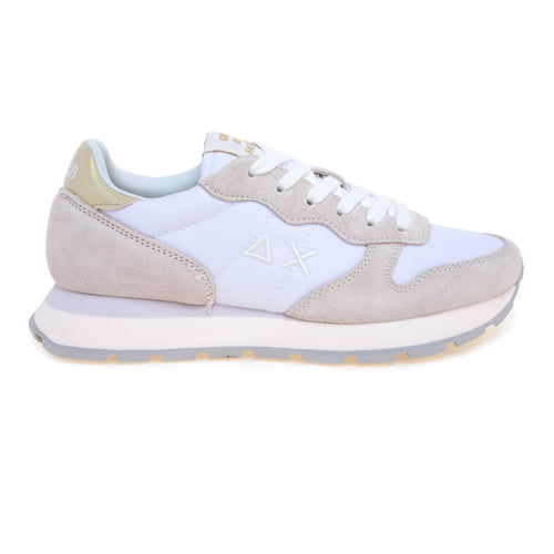 Sneaker SUN68 Ally Gold Silver in camoscio e tessuto