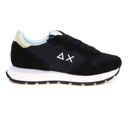 Sneaker SUN68 Ally Gold Silver in camoscio e tessuto