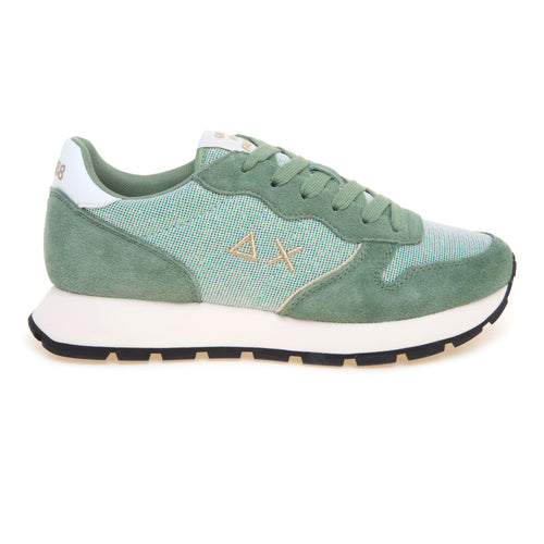 Sneaker SUN68 in camoscio e tessuto glitterato