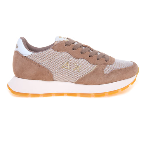 Sneaker SUN68 in camoscio e tessuto glitterato
