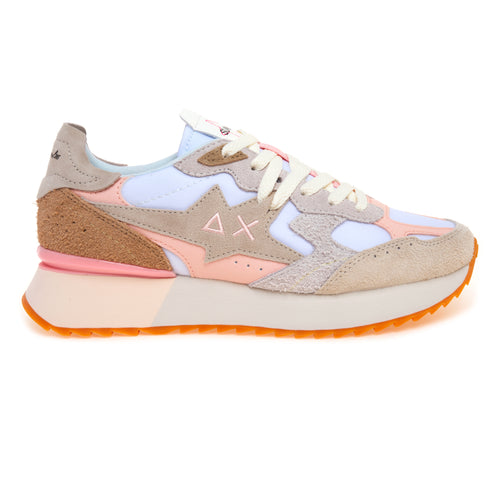 Sneaker SUN68 Stargirl Multicolor Option in camoscio e tessuto