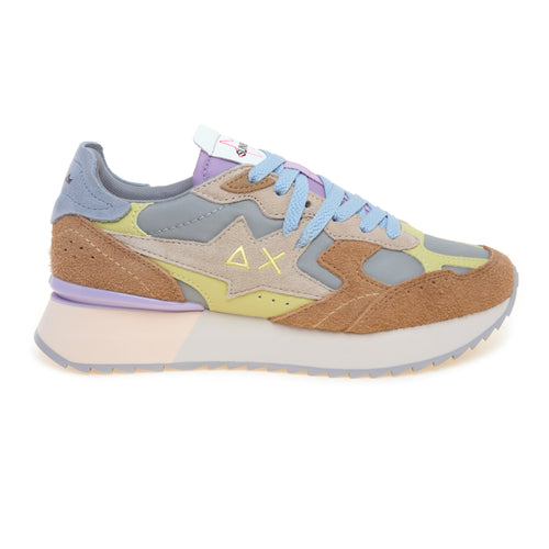 Sneaker SUN68 Stargirl Multicolor Option in camoscio e tessuto