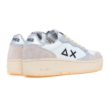 Sneaker SUN68 Basket Love Lady in pelle e camoscio - 3