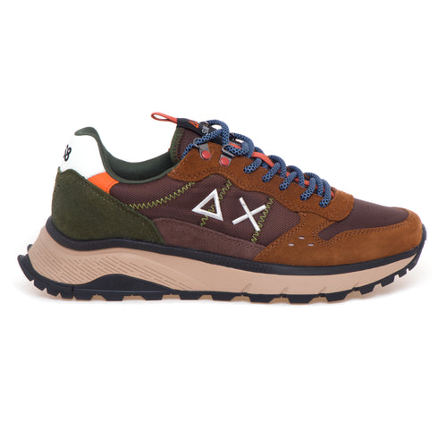 Sneaker SUN68 Fire & Camping in cordura e camoscio