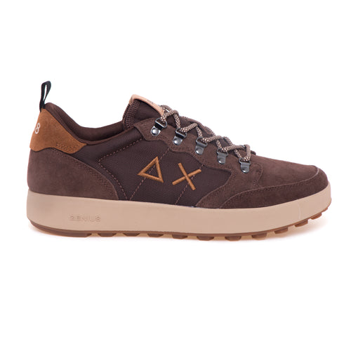 Sneaker SUN68 Genius Solid in camoscio e nylon