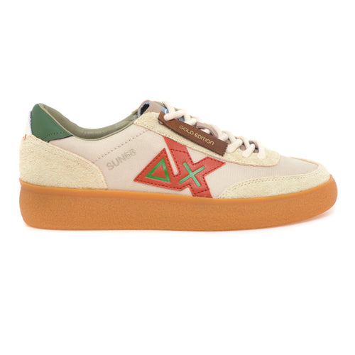 Sneaker SUN68 Luis Low in camoscio e tessuto