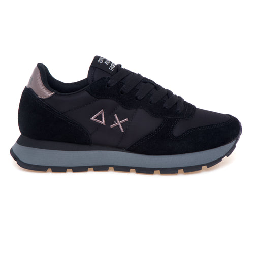 Sneaker SUN68 Ally Gold Silver in camoscio e tessuto