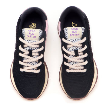 Sneaker SUN68 Ally Winter Suede con inserti in velluto e teddy - 5
