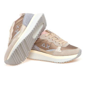 Sneaker SUN68 Big Ally Teddy in nylon e camoscio con fodera teddy - 4
