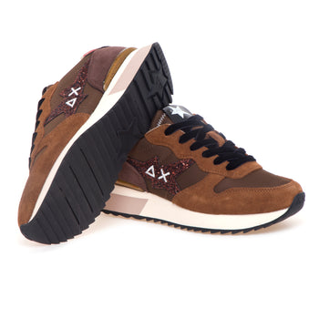 Sneaker SUN68 Stargirl Glitter in nylon e camoscio - 4