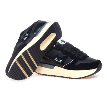 Sneaker SUN68 Big Stargirl in ecopelle e camoscio - 4