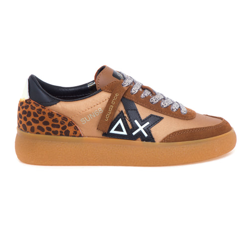 Sneaker SUN68 Sally in nylon e camoscio