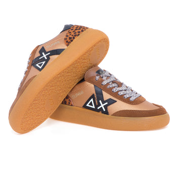Sneaker SUN68 Sally in nylon e camoscio - 4