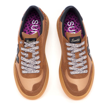 Sneaker SUN68 Sally in nylon e camoscio - 5