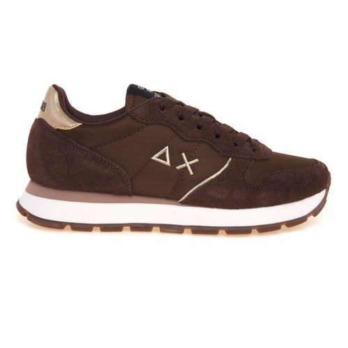 Sneaker SUN68 Ally Silver Gold in camoscio e tessuto