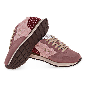Sneaker SUN68 Ally Winter in camoscio e con inserti in teddy e velluto - 4