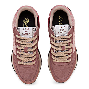 Sneaker SUN68 Ally Winter in camoscio e con inserti in teddy e velluto - 5