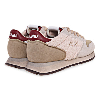 Sneaker SUN68 Ally Winter in camoscio e con inserti in teddy e velluto - 3