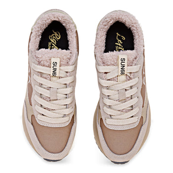 Sneaker SUN68 Big Ally Teddy in camoscio e tessuto satinato - 5
