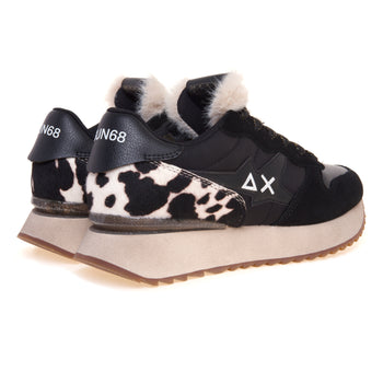 Sneaker SUN68 Stargirl Animalier in camoscio e tessuto - 3
