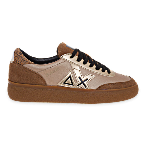 Sneaker SUN68 Sally in camoscio e tessuto laminato