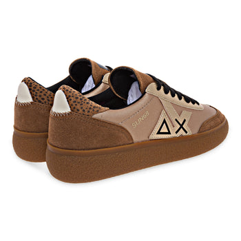 Sneaker SUN68 Sally in camoscio e tessuto laminato - 3