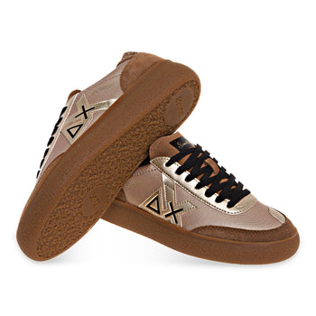 Sneaker SUN68 Sally in camoscio e tessuto laminato - 4