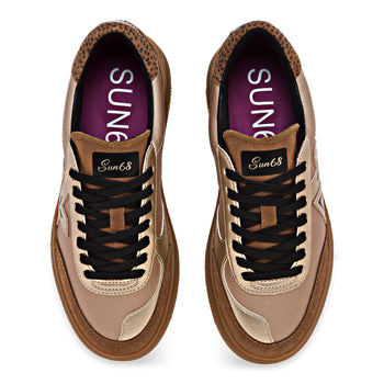Sneaker SUN68 Sally in camoscio e tessuto laminato - 5
