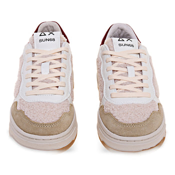 Sneaker SUN68 Basket Love Lady Teddy in pelle e tessuto - 5