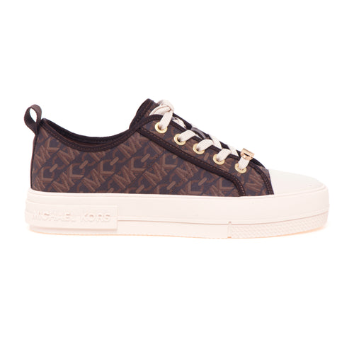 Sneaker Michael Kors "Evy Lace Up" in tessuto logato - 1