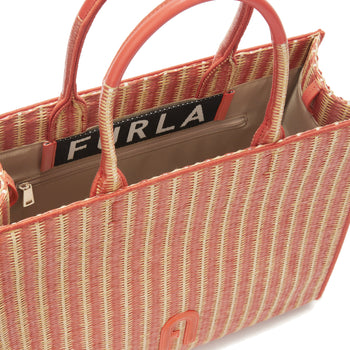 Borsa Furla Opportunity L tote in rafia e pelle - 3