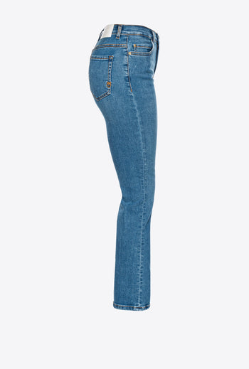 Jeans bootcut cinque tasche Pinko in denim stretch - 6