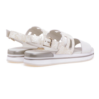 Hogan H257 leather sandal with double band - 3