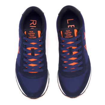 Sun68 Tom Fluo Nylon sneaker in suede and fabric - 5