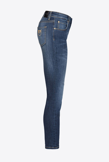 Jeans skinny Pinko in denim stretch con ricamo - 6