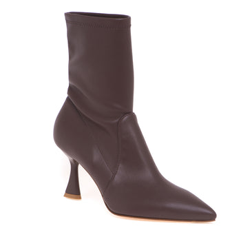 Sergio Levantesi leather ankle boot with elasticated upper and 80 mm heel - 4