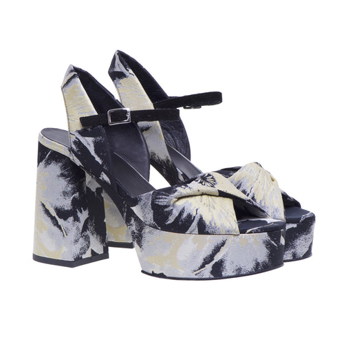 Vic Matiè sandal in floral fabric with 120 mm heel - 2