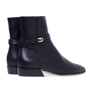 Furla leather ankle boot with strap and personalized heel - 3