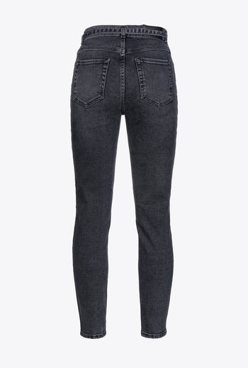 Pinko skinny jeans in stretch denim with belt - 5