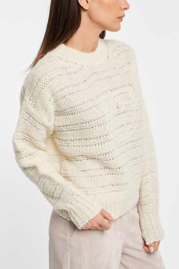 Pinko sweater in alpaca and wool with love birds logo - 3