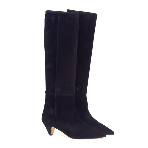Anna F. suede tube boot with 50 mm heel - 2