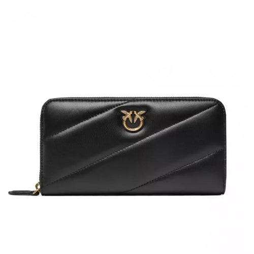 Pinko zip around wallet in matelassé leather
