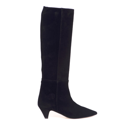 Anna F. suede tube boot with 50 mm heel